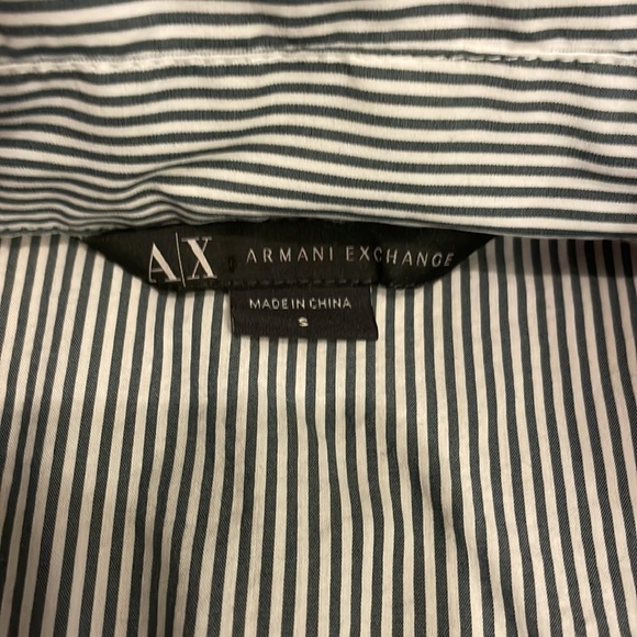 Armani Exchange Striped Dress Shirt Small - Picture 4 of 5